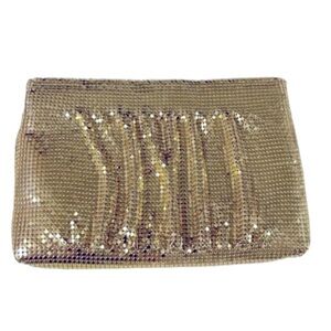 Gold Metal Mesh Evening Formal Handbag Clutch